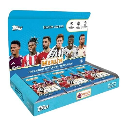 Topps Futbalové karty Topps 2024/2025 Merlin UEFA Hobby Box