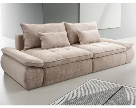 Priestranná pohovka Nube, béžová štruktúrovaná látka%