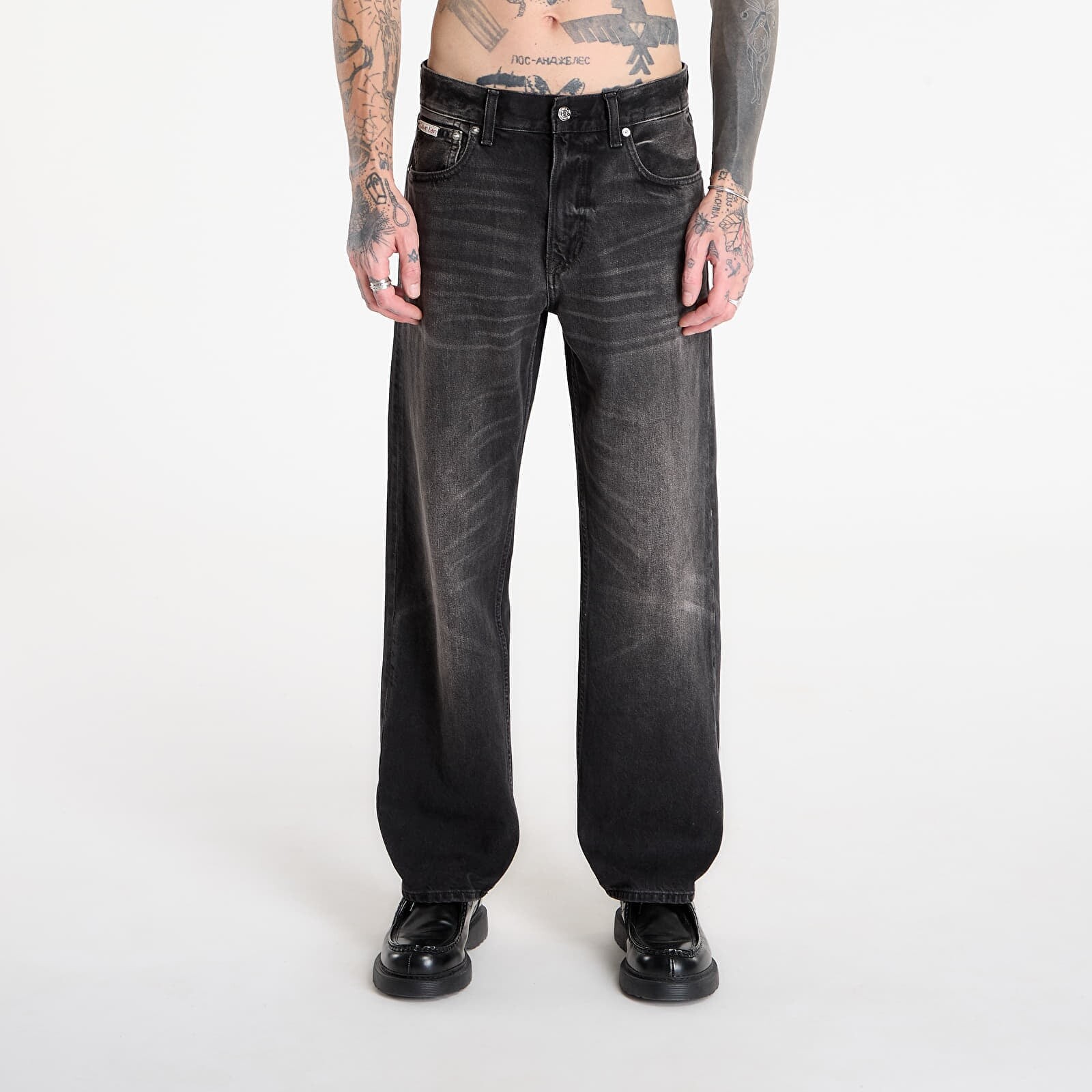 Džínsy Calvin Klein Jeans 90S Straight Klein Jeans Black W34/L34