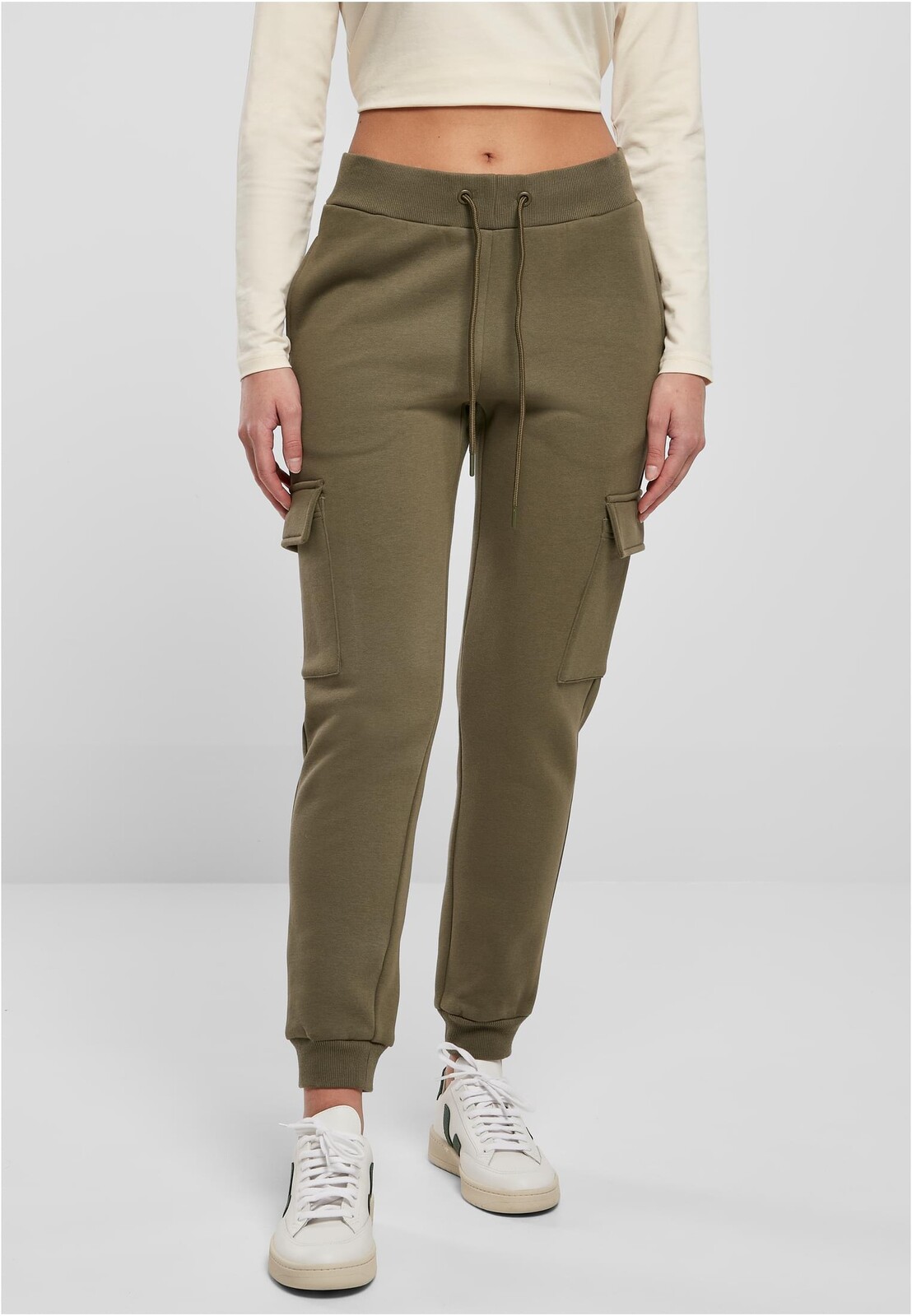 Women's Cargo Sweat Trousers Olive