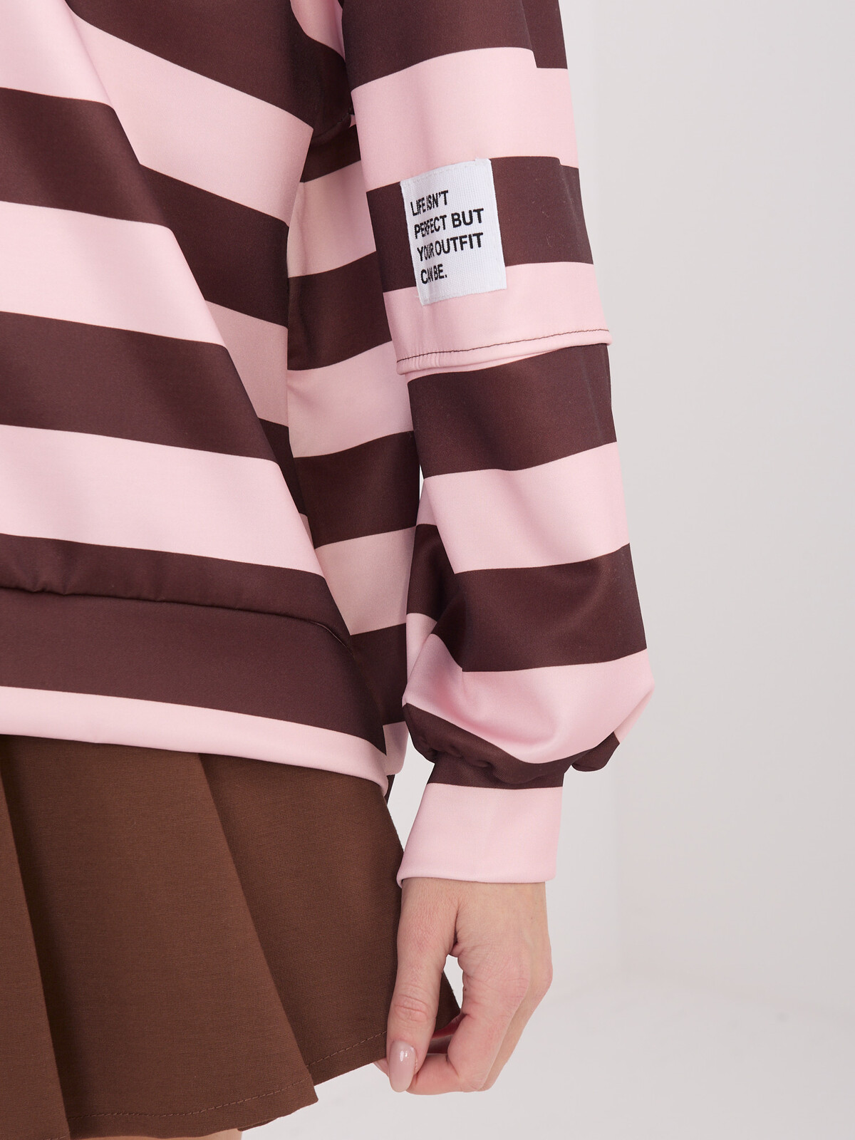 Dámsky pruhovaný oversized sveter