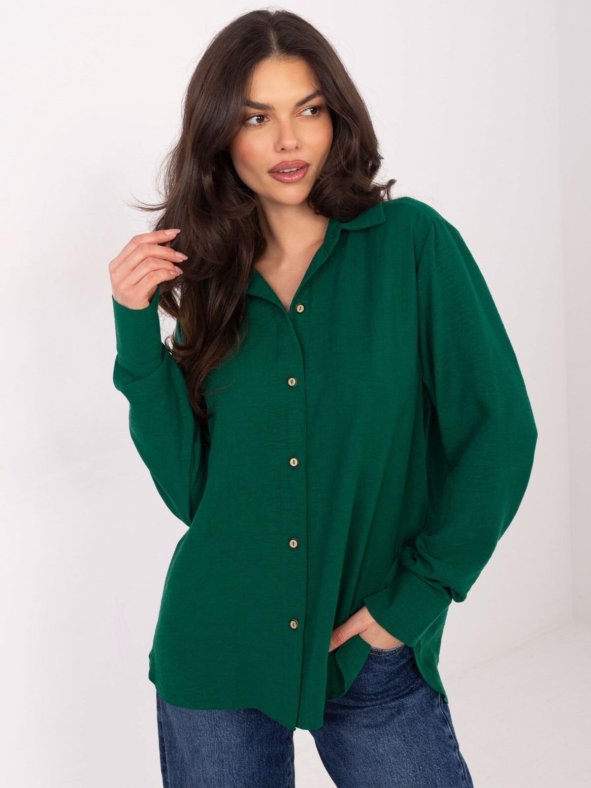 Dámska jednofarebná košeľa