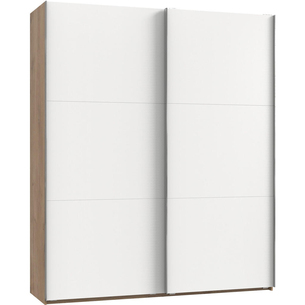 MID.YOU ŠAT. SKRIŇA S POSUV. DVERAMI, biela, farba duba, hliníková, 200/236/65 cm