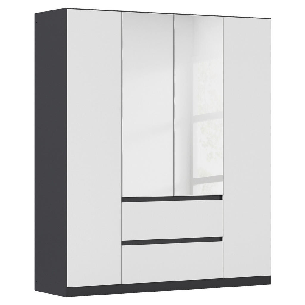 Rauch Möbel SKRIŇA S OTOČNÝMI DVERAMI, sivá, strieborná, biela, 181/210/54 cm