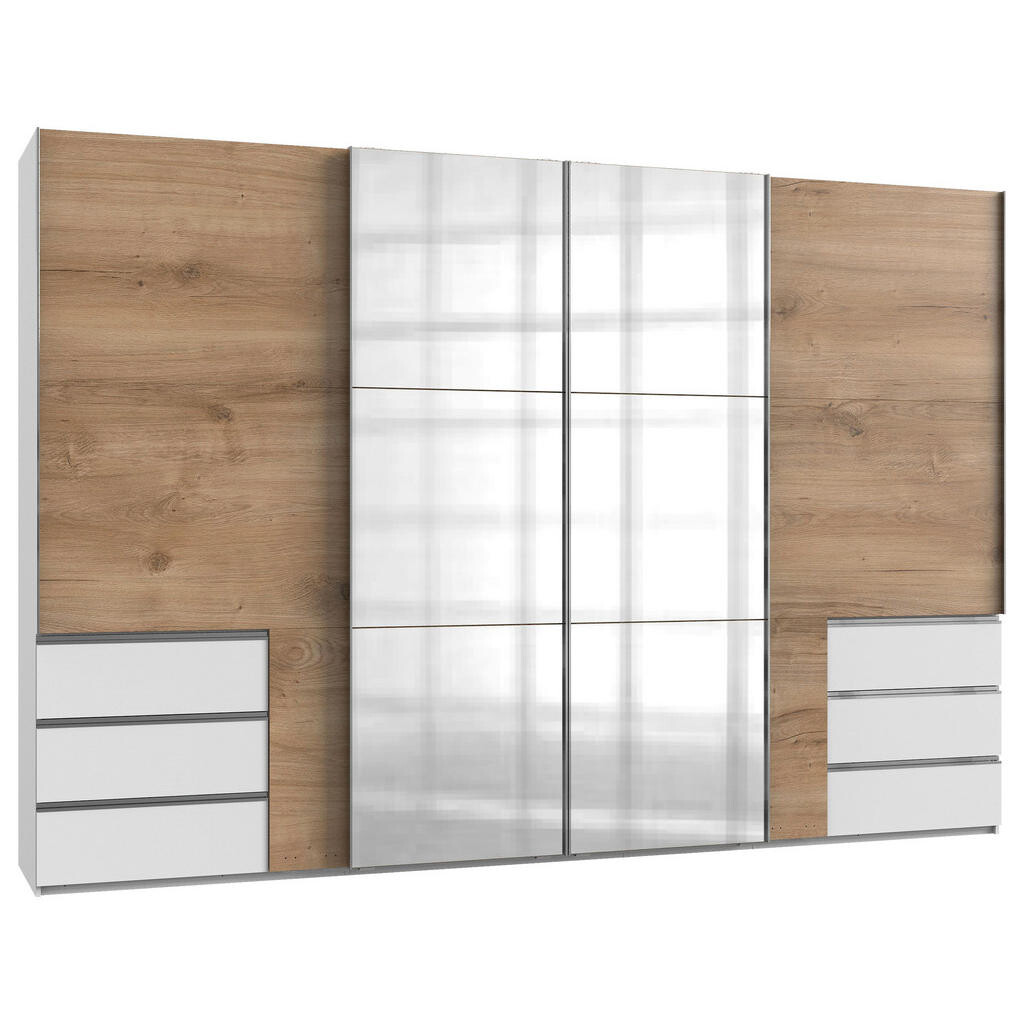 MID.YOU ŠAT. SKRIŇA S POSUV. DVERAMI, biela, farba duba, 350/236/65 cm