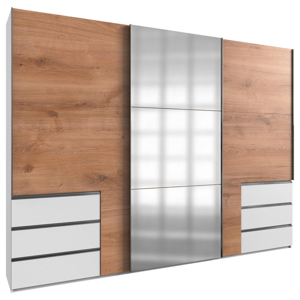 MID.YOU ŠAT. SKRIŇA S POSUV. DVERAMI, biela, farba duba, 300/236/65 cm