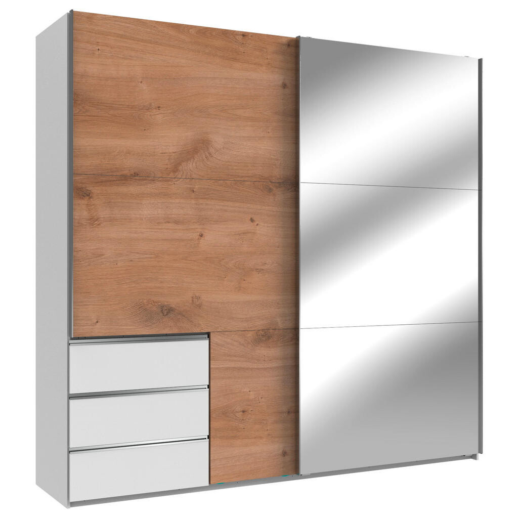 MID.YOU ŠAT. SKRIŇA S POSUV. DVERAMI, biela, farba duba, 250/236/65 cm