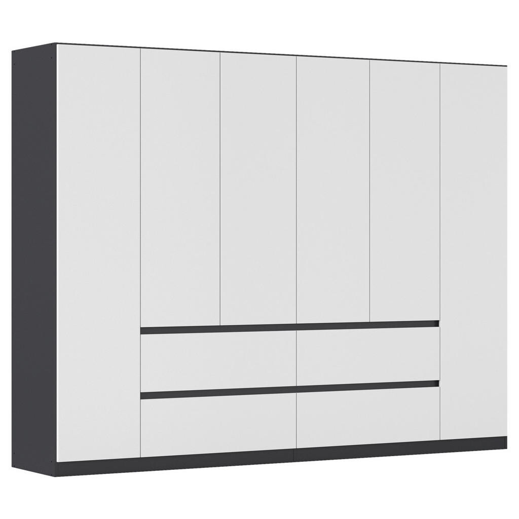 Rauch Möbel SKRIŇA S OTOČNÝMI DVERAMI, sivá, biela, 271/210/54 cm
