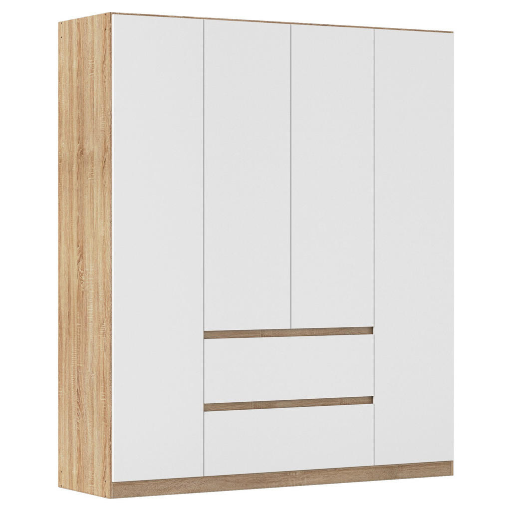 Rauch Möbel SKRIŇA S OTOČNÝMI DVERAMI, biela, farba duba, 181/210/54 cm