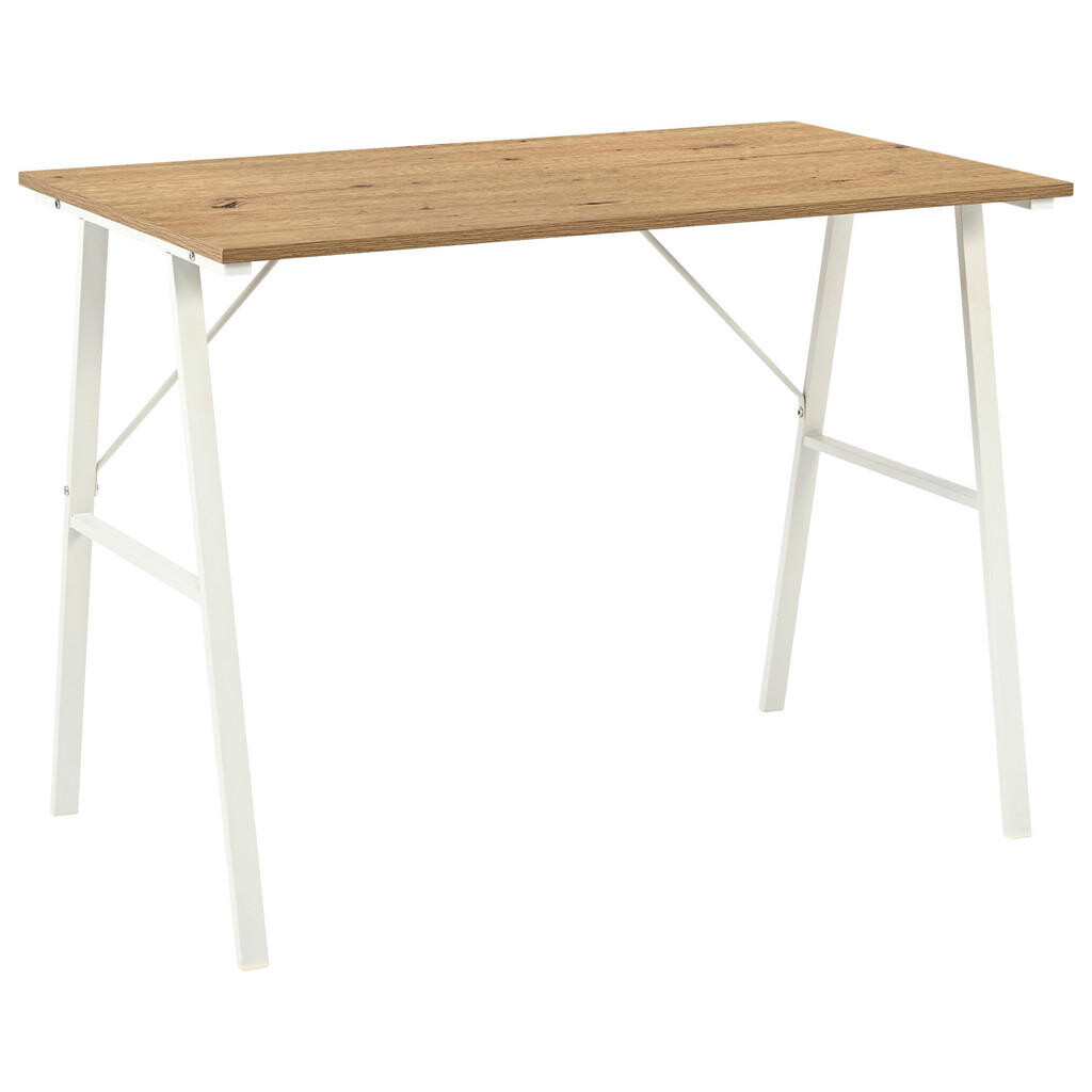 Carryhome PÍSACÍ STÔL, biela, dub artisan, 100/60/75 cm