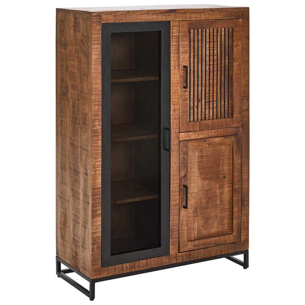 Landscape VITRÍNA, mangové drevo, prírodná farba, 90/142/40 cm