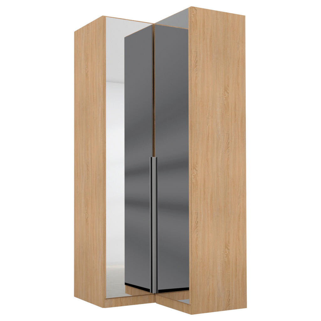 Rauch Möbel ROHOVÁ ŠATNÍKOVÁ SKRIŇA, strieborná, dub sonoma, 100/229/102 cm