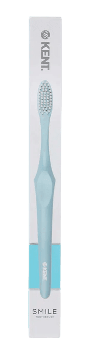 GB KENT & SONS PLC Zubná kefka SMILE Super Soft so striebrom v modrej farbe