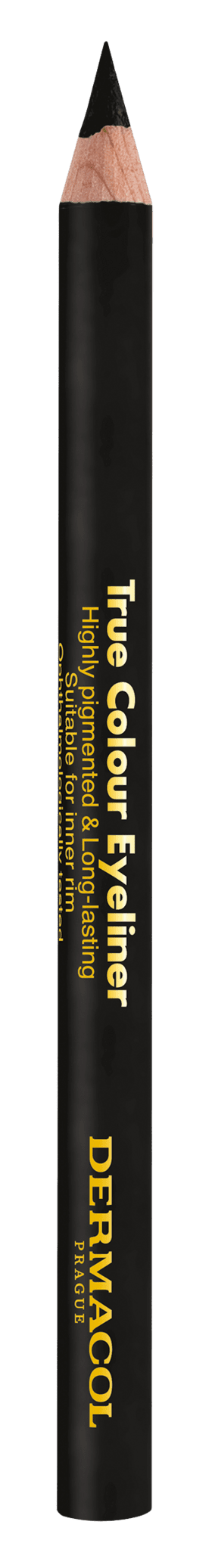DERMACOL True colour Drevená ceruzka na oči - Black 4 g