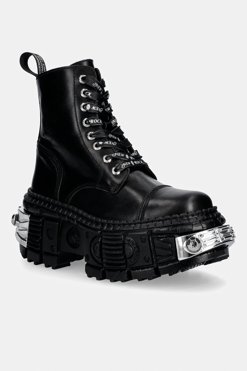 Kožené workery New Rock CRUST NEGRO,  TANK CASCO NEGRO POWER *