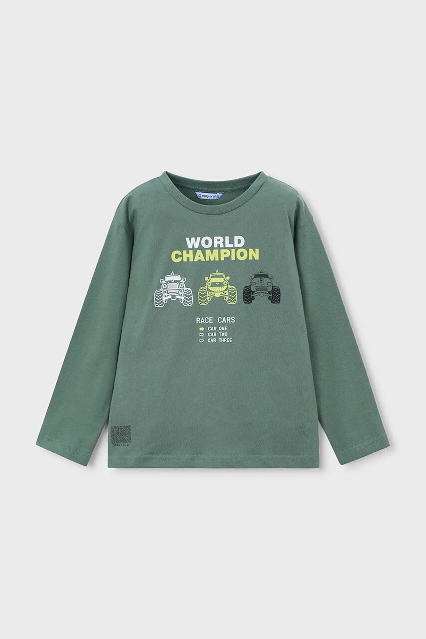 Detská bavlnená košeľa s dlhým rukávom Mayoral