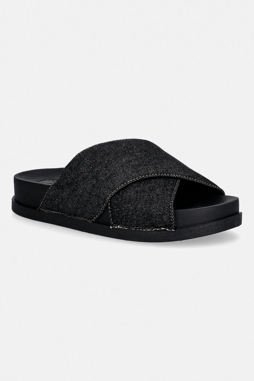 Šľapky Tommy Jeans TJW COMFORT SLIDES WASHED DENIM