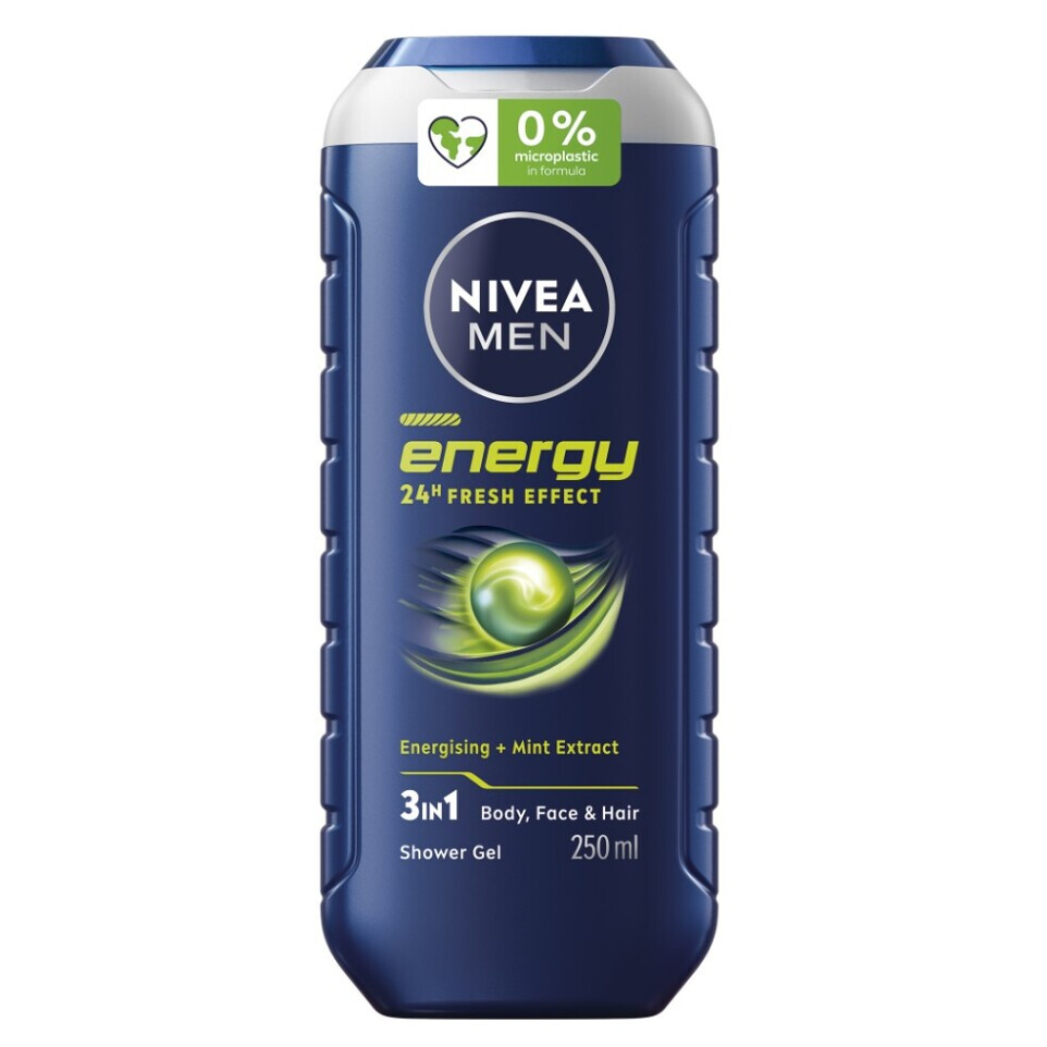 NIVEA MEN sprchový gél Energy 250 ml, poškodený obal