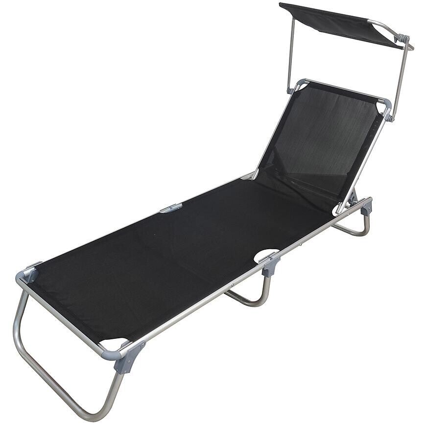 Záhradné ležadlo so slnečníkom