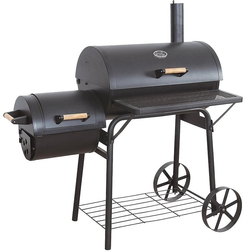 Gril na drevené uhlie s udiarňou JY-001