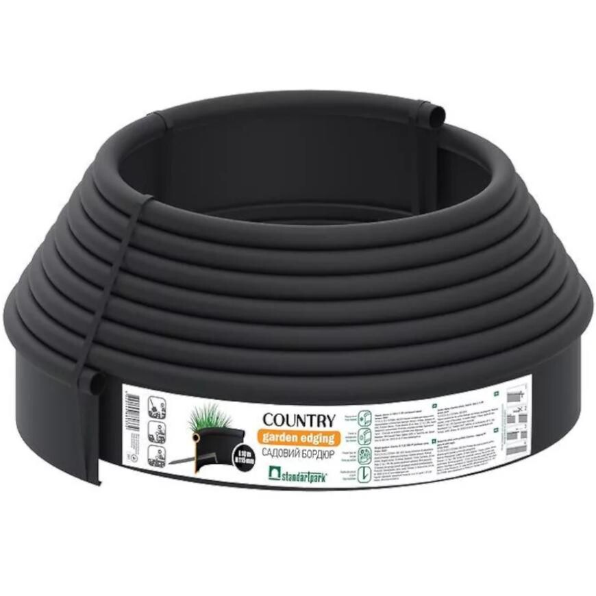 Záhradný obrubník COUNTRY čierny 10 m