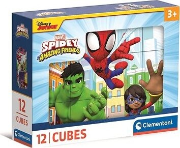 CLEMENTONI Obrázkové kocky Spidey a jeho úžasní priatelia, 12 kociek