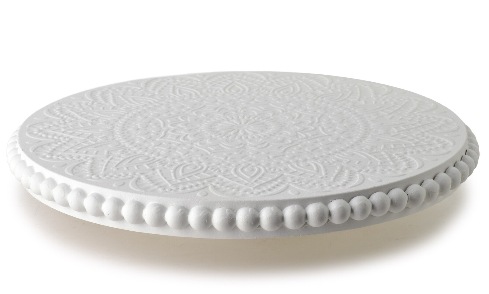 Dekorativní tác DAZ MANDALA 30 cm bílý