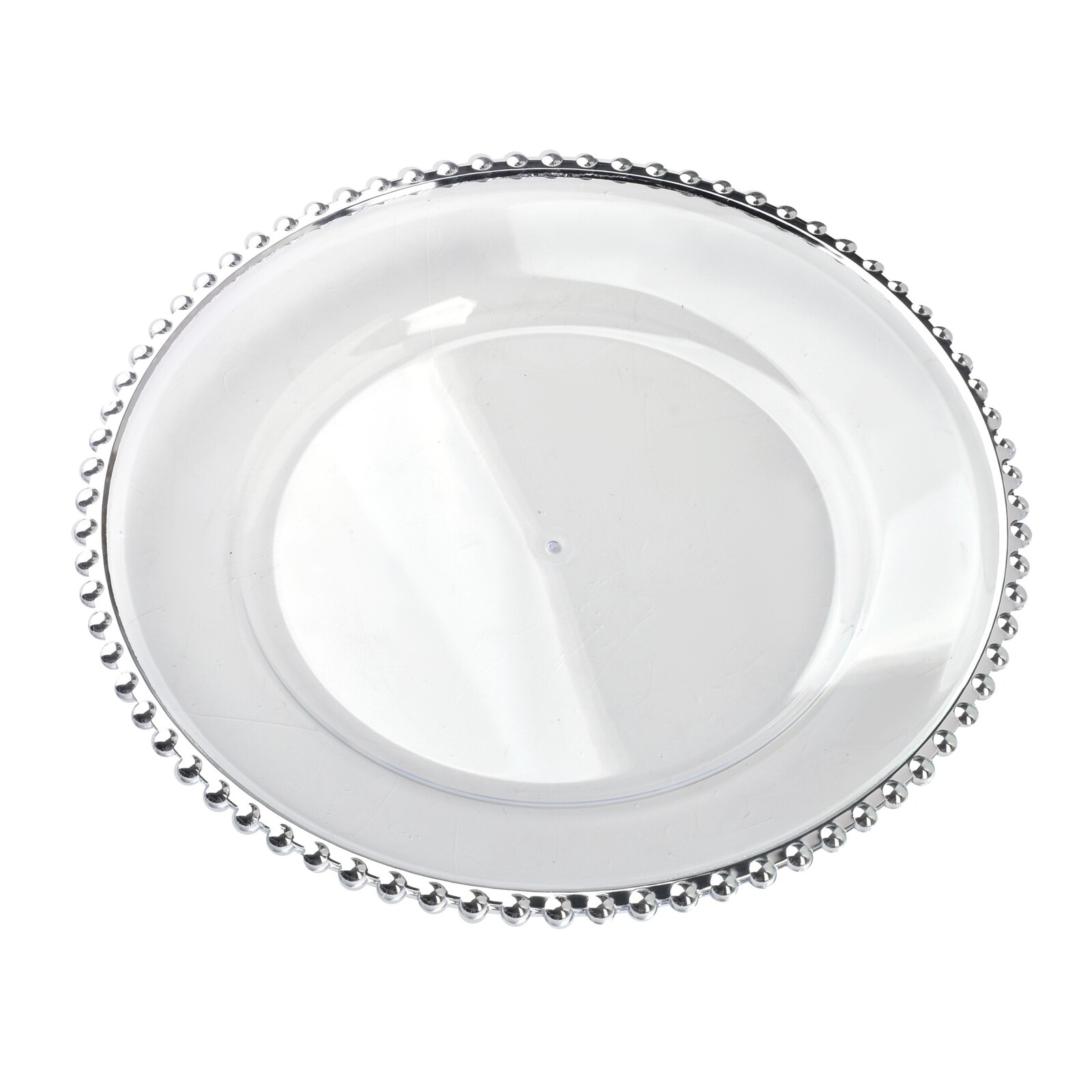 Dekorativní talíř BLANCHE CLEAR 33 cm stříbrný