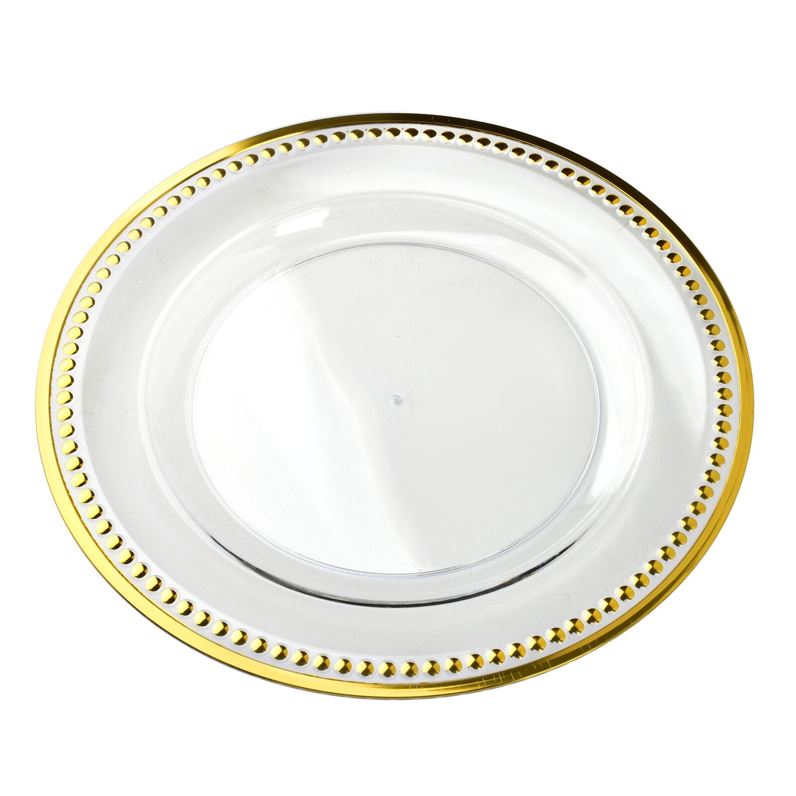 Dekorativní talíř BLANCHE CLEAR 33 cm zlatý