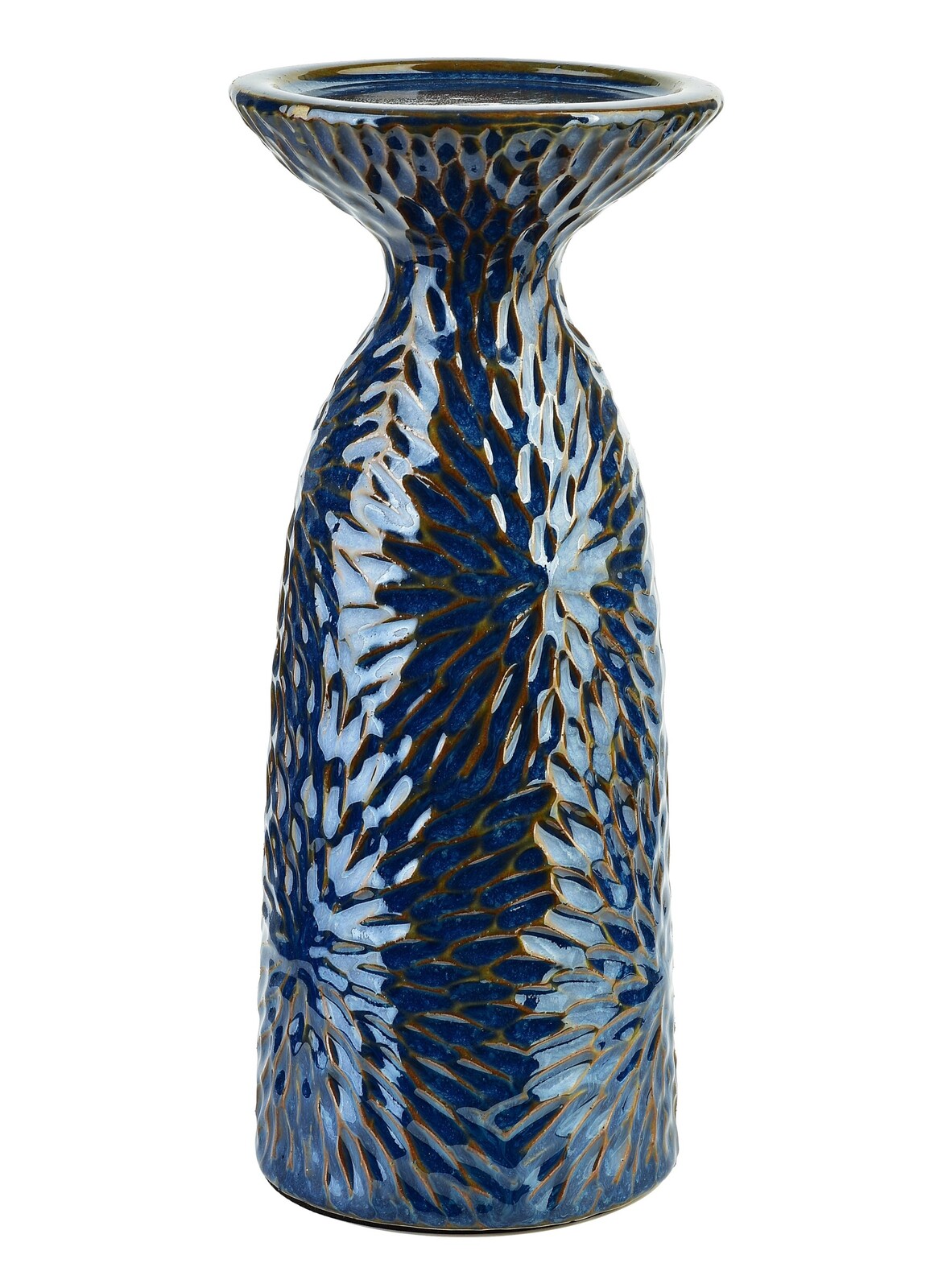 Keramický svícen YARINE BLUE 25 cm modrý