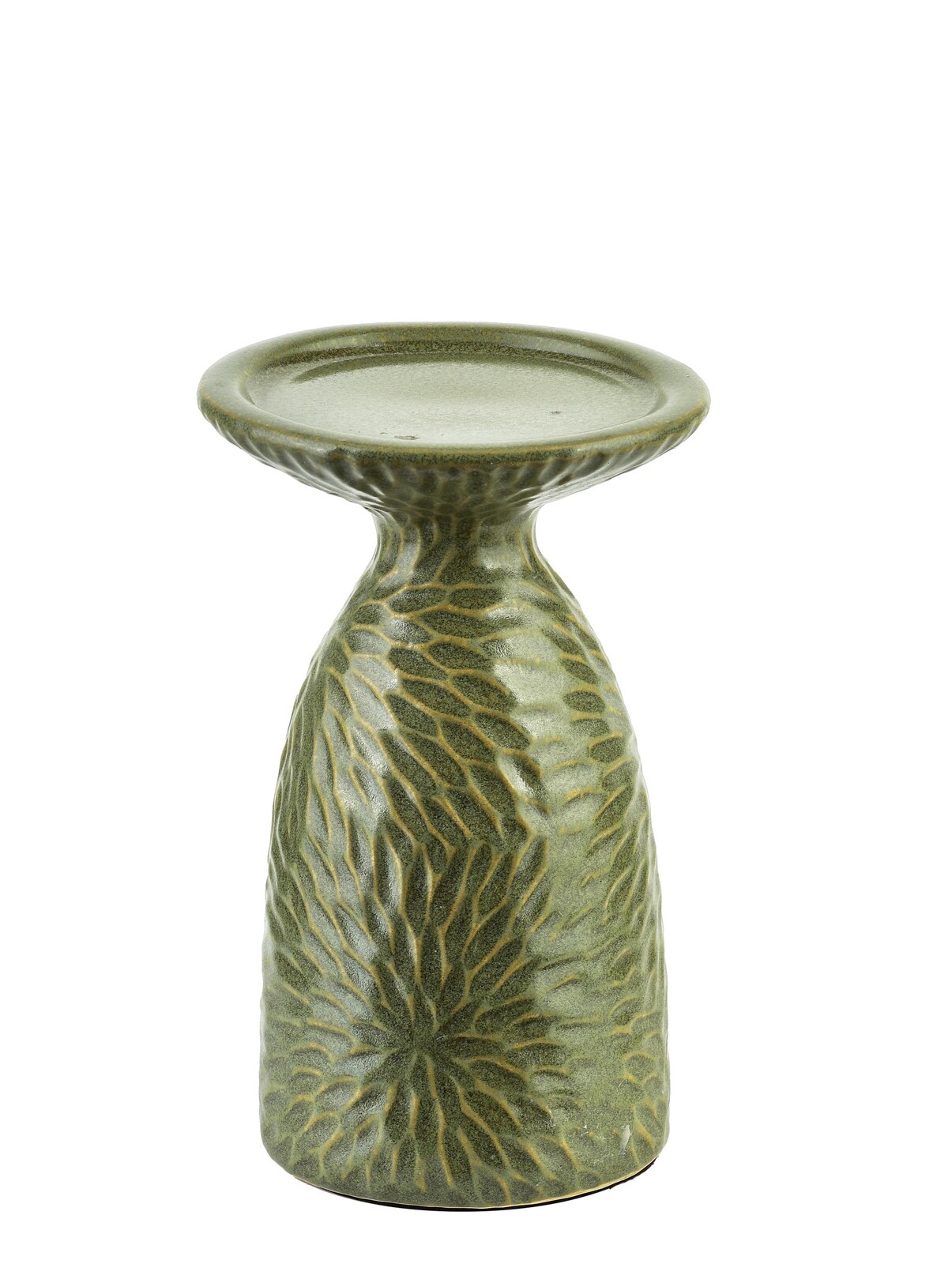 Keramický svícen YARINE GREEN 16,5 cm zelený