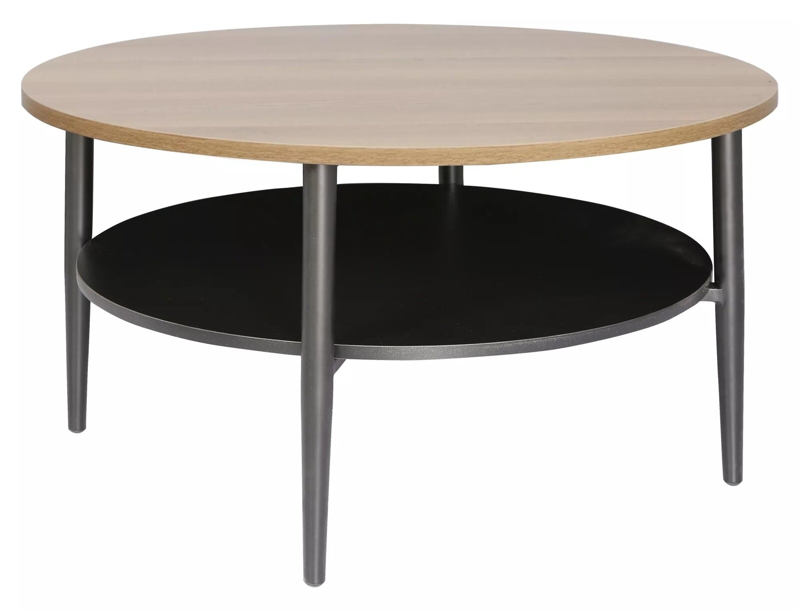 Konferenční stolek Ella 80 cm dubový/černý