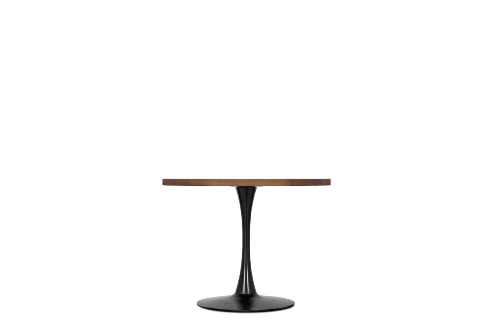 Kulatý jídelní stůl LINO 100 cm ořech/černý