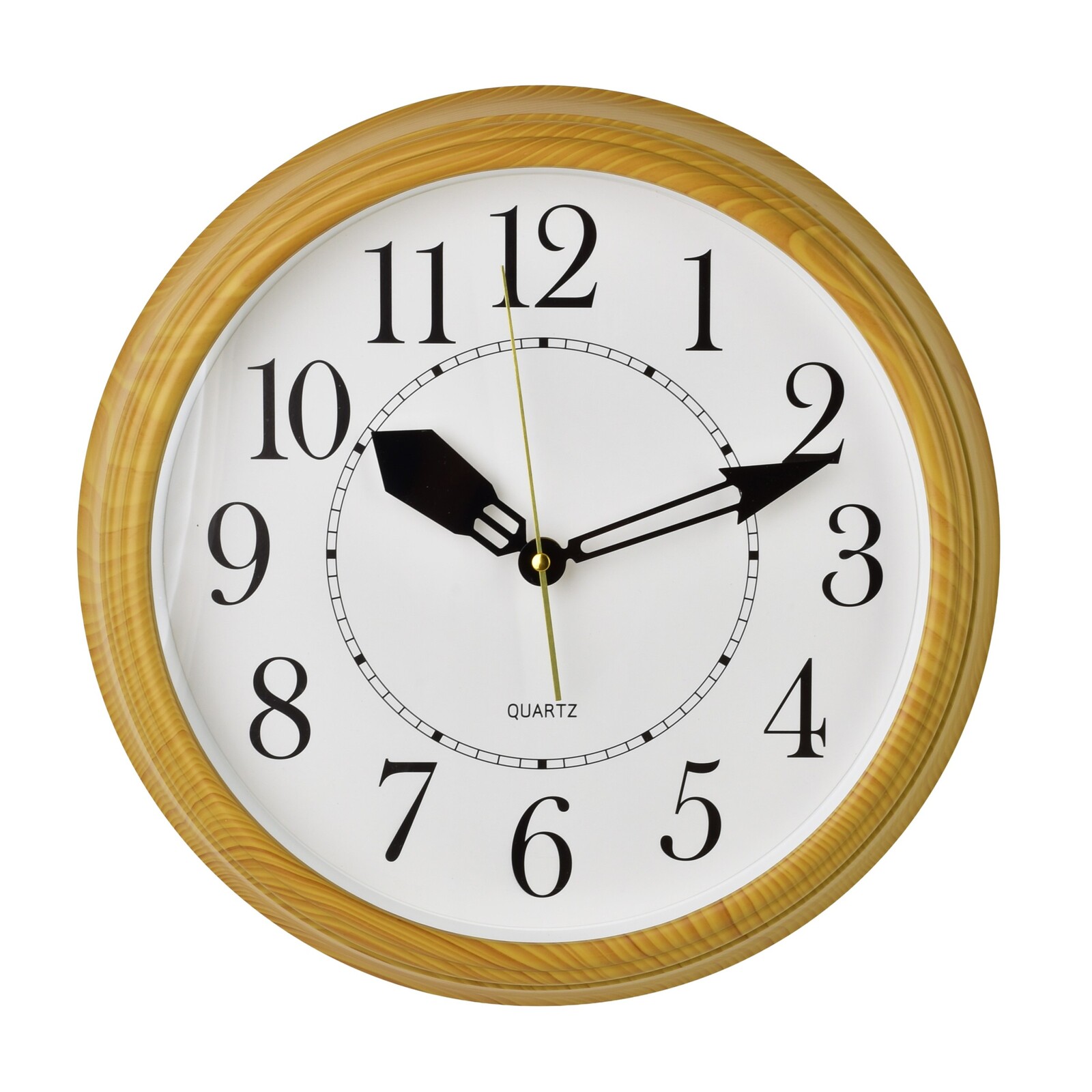 Nástěnné hodiny RAMSEY 30 cm bílé/dřevěný motiv