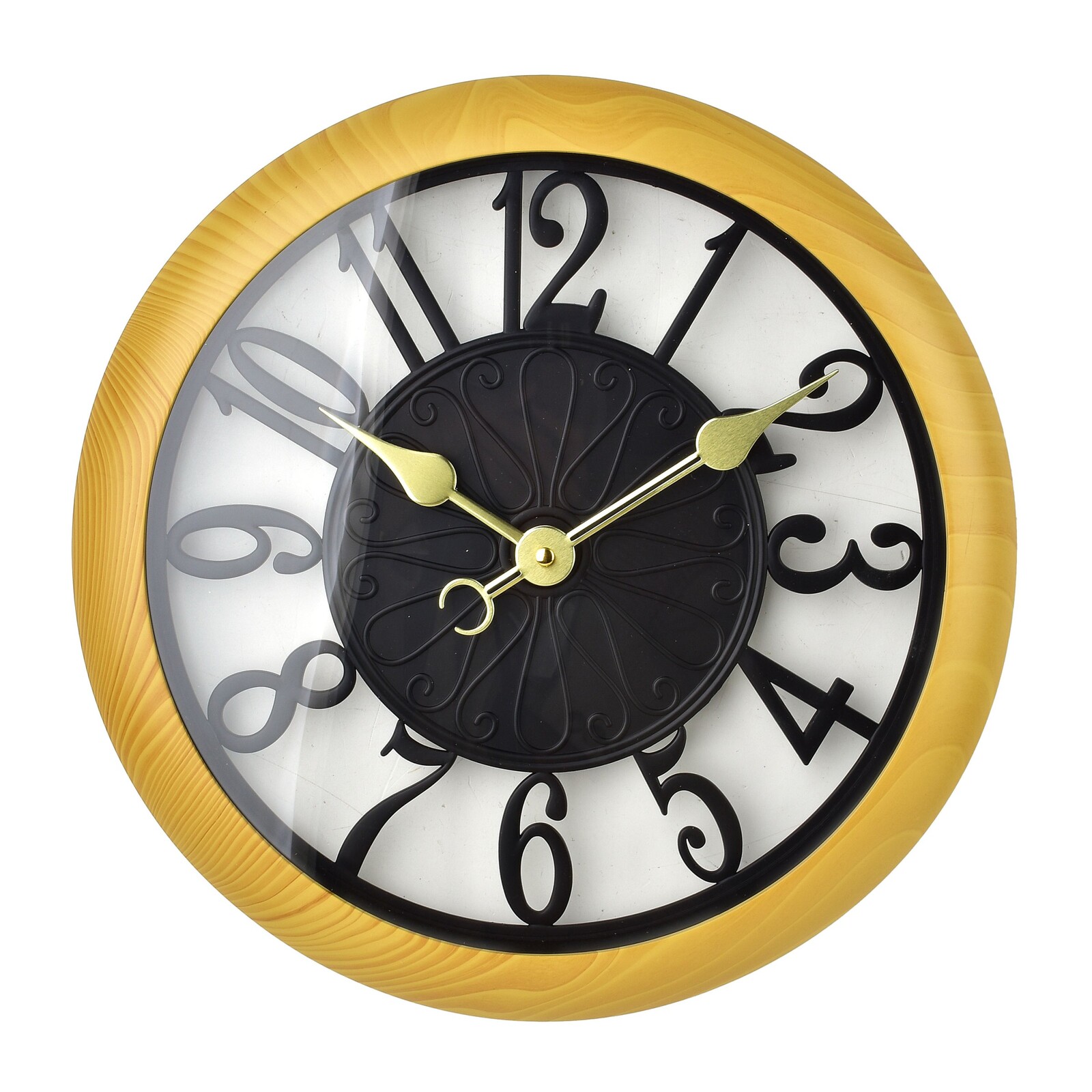 Nástěnné hodiny RAMSEY 35,5 cm hnědé/černé