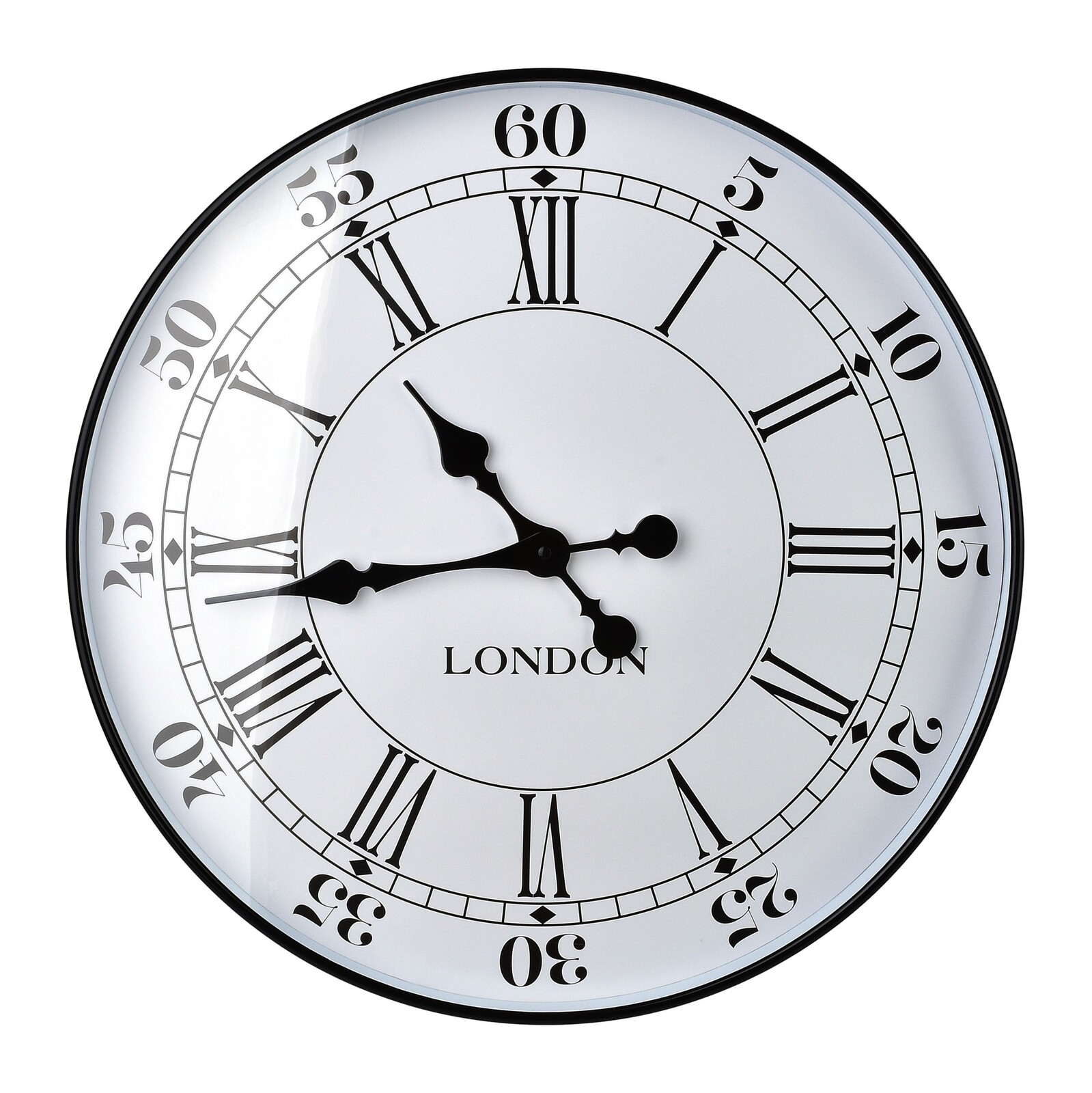Nástěnné hodiny RAMSEY 50 cm bílé/černé