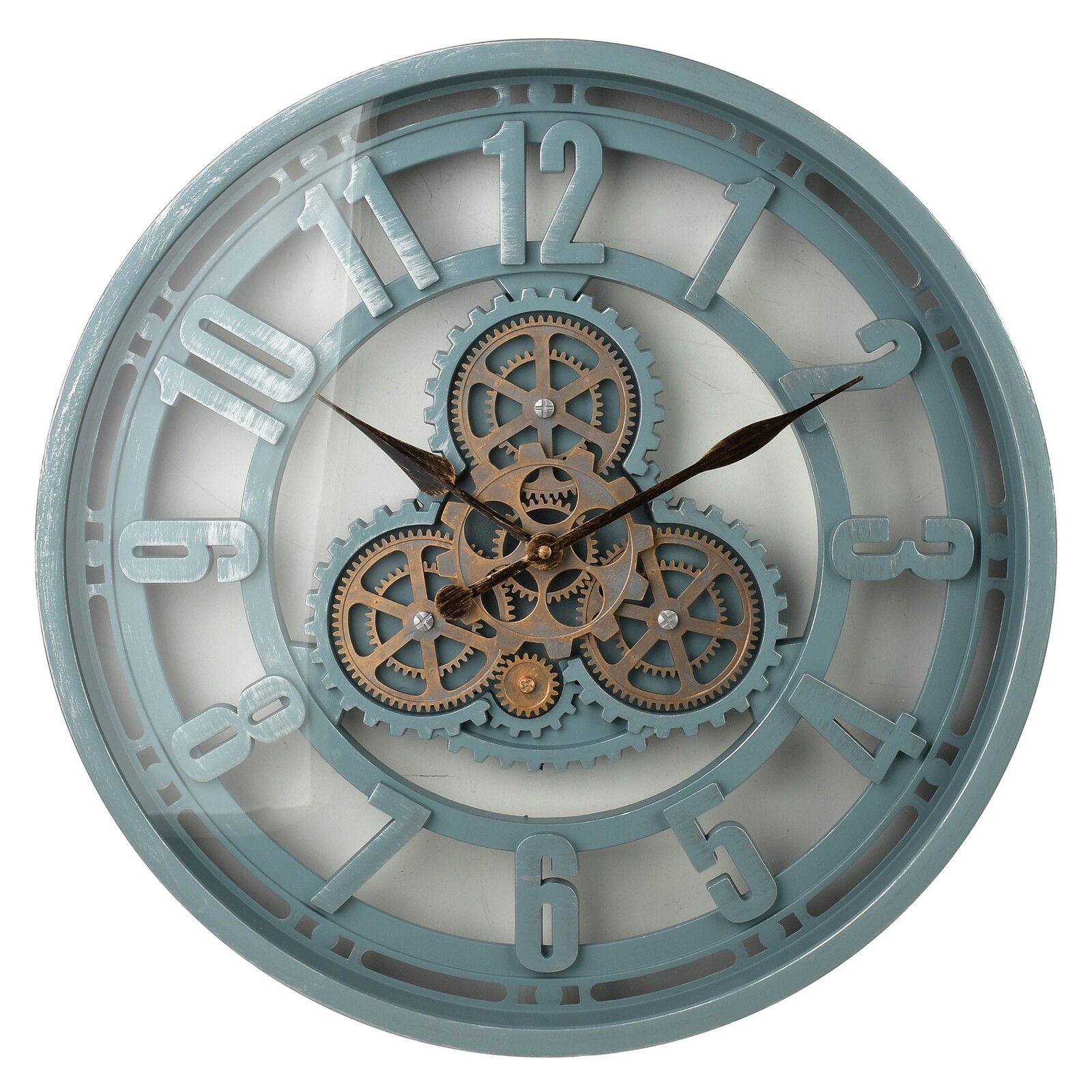 Nástěnné hodiny RAMSEY 50 cm modré