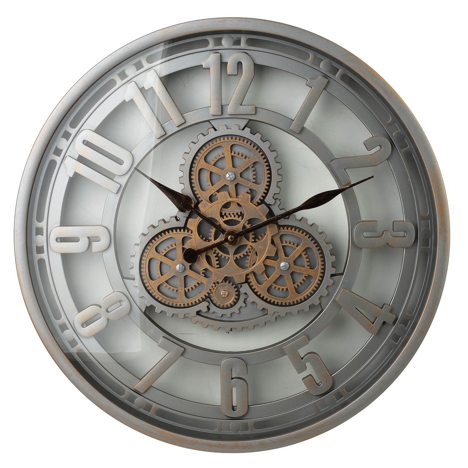 Nástěnné hodiny RAMSEY 50 cm stříbrné