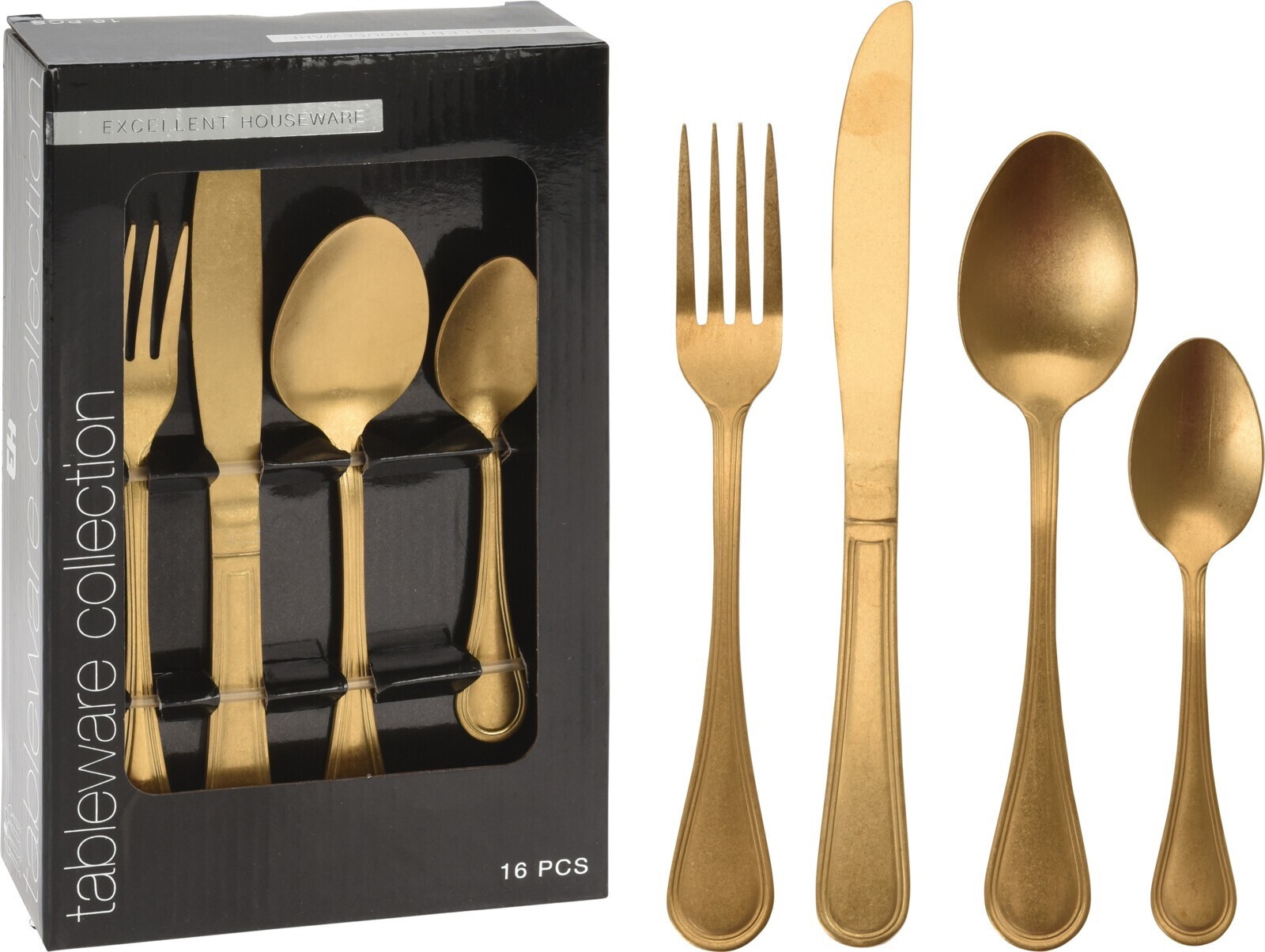 Sada 16 ks příborů LOLO zlatá