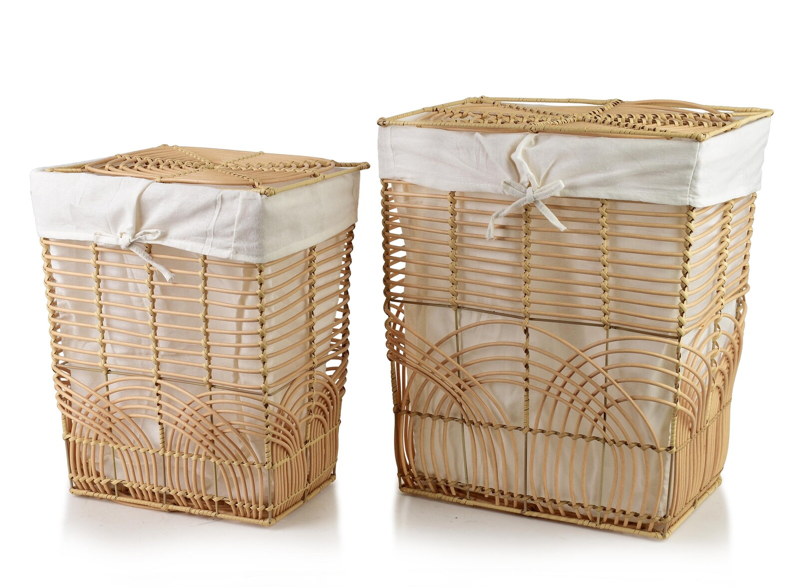 Sada 2 ks košů na prádlo PINO hnědá/béžová