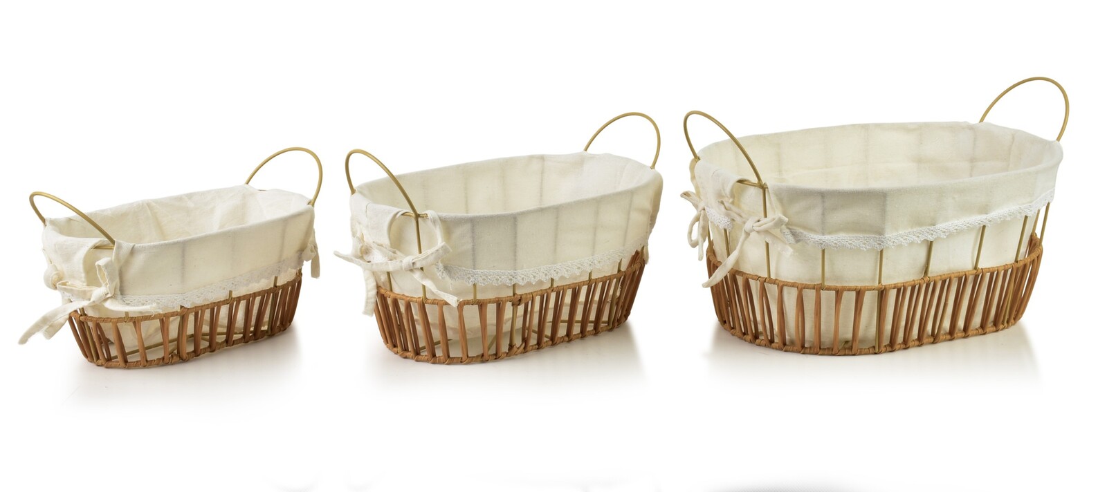 Sada 3 ks košíků WILL I. béžová/hnědá
