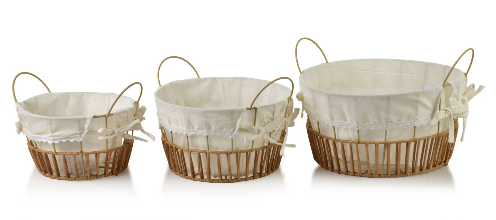Sada 3 ks košíků WILL II. béžová/hnědá