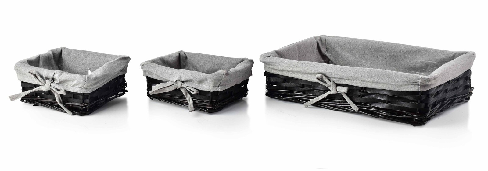 Sada 3 ks košíků WILL V. černá/šedá