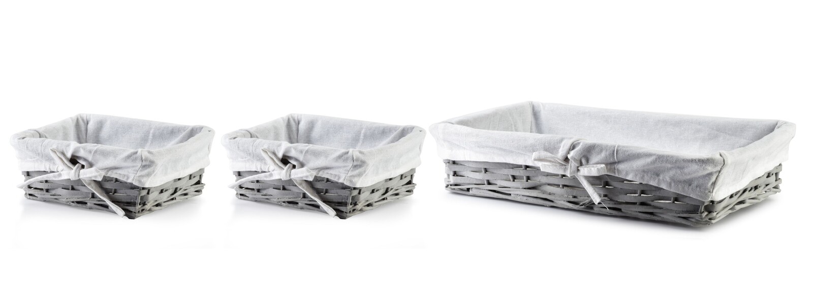 Sada 3 ks košíků WILL VI. šedá/bílá