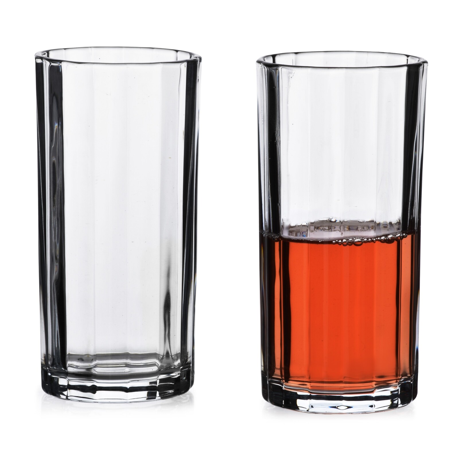 Sada 4 ks vysokých sklenic ELISE STRIPES 360 ml čirá