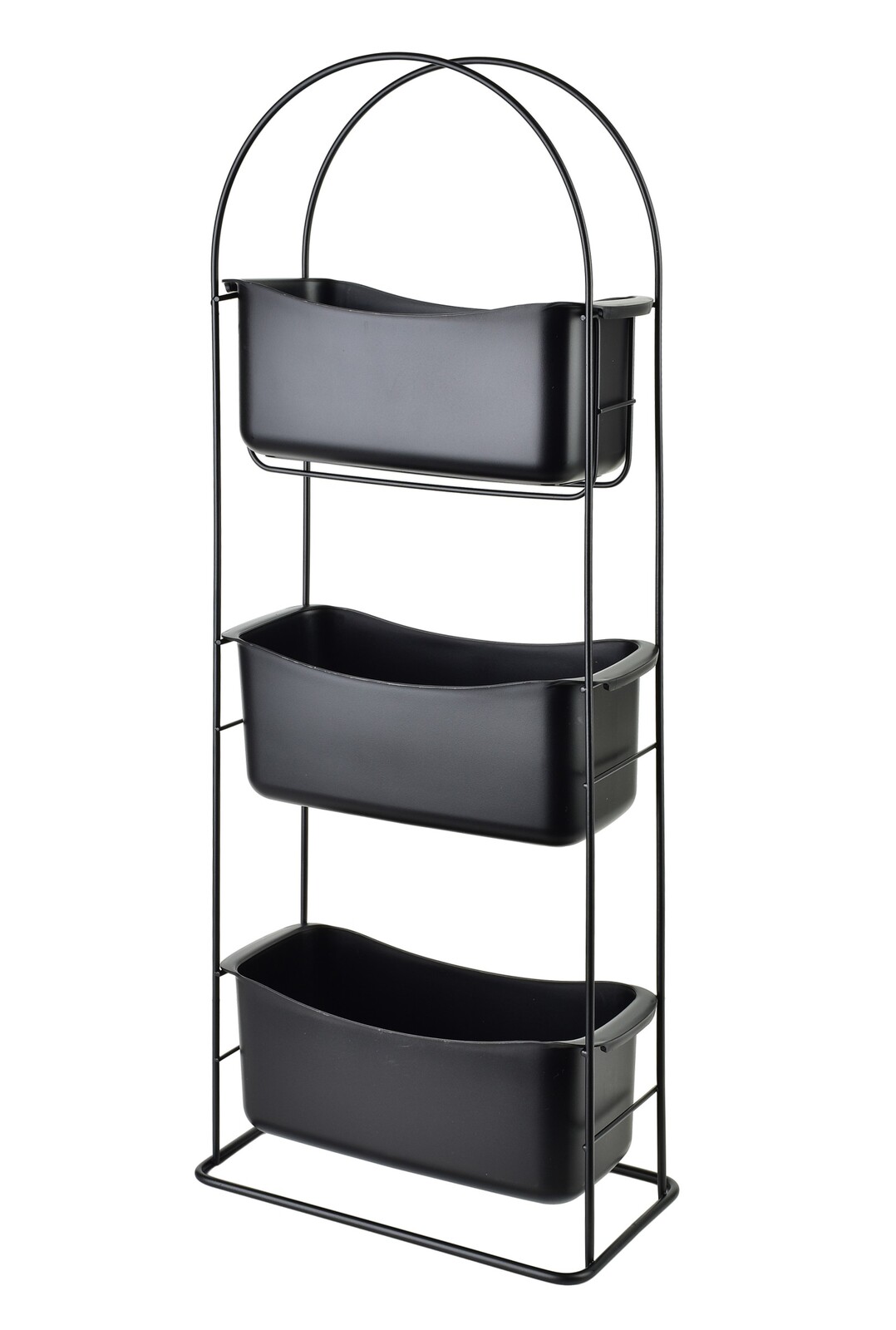 Třípatrový koupelnový regál DEA černý