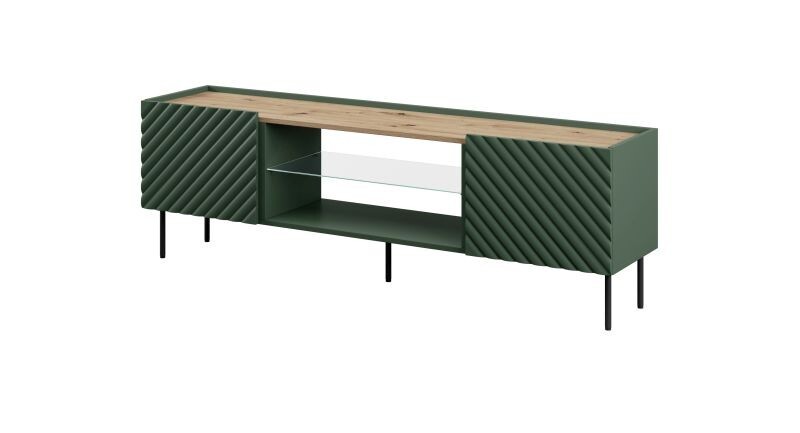 TV stolek Onda 180,5 cm zelený/dub artisan