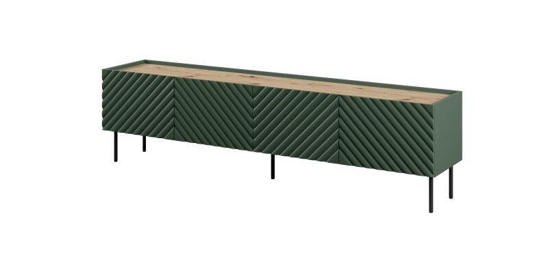 TV stolek Onda 4D 200 cm zelený/dub artisan