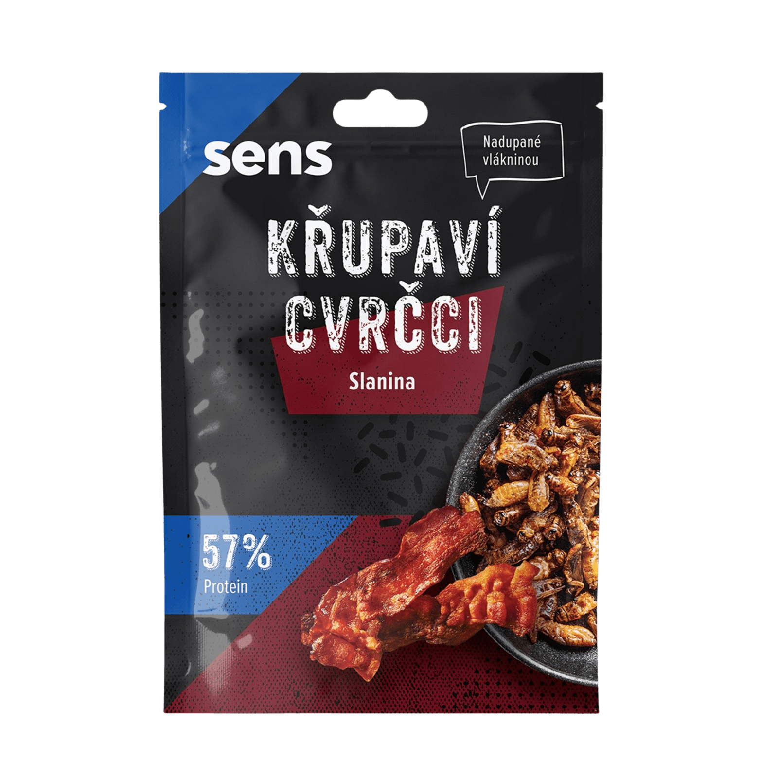 SENS Chrumkavé & pražené cvrčky - Slanina 16 g