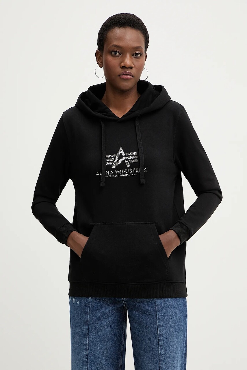 Mikina Alpha Industries Basic Hoodie BL Mirror Leo W